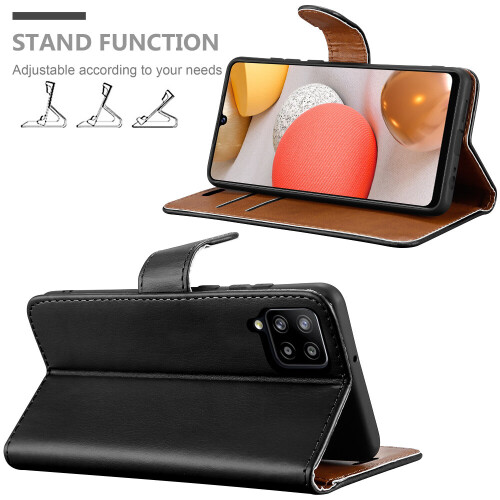 (Black) For Samsung Galaxy A42 5G Leather Case 2