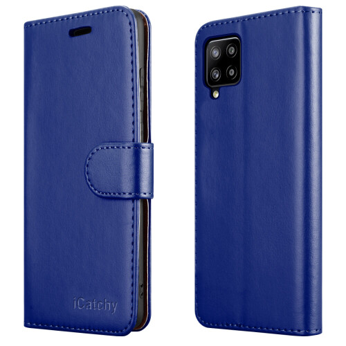 (Blue) For Samsung Galaxy A42 5G Leather Case 1