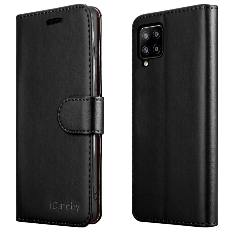 (Black) For Samsung Galaxy A42 5G Leather Case Black 5056298006465