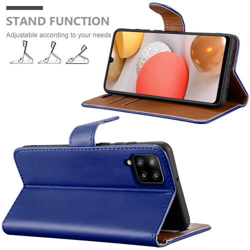 (Blue) For Samsung Galaxy A42 5G Leather Case 2