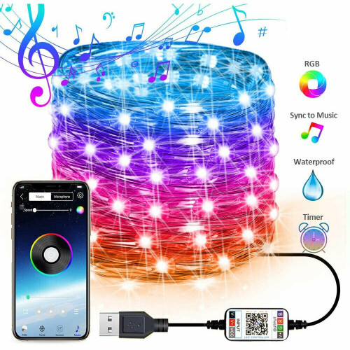 Ranpo 10M RGB Christmas LED String Lights Fairy String Lights USB Powered APP Remote 1