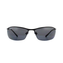 Rayban Sunglasses Top Bar 3183 Shiny Black Polarized Grey 002/81
