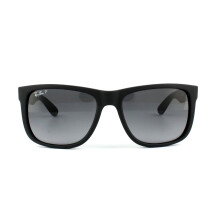 Ray-Ban Justin 4165 RB-4165-622-T3-55 Black Rubber Grey Gradient Polarized Large Sunglasses