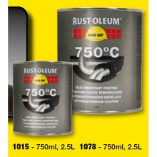 Rust-oleum 1078.2.5 Hard Hat Topcoat Heat Resistant, For Temperatures Up To 750 Degree C, Black