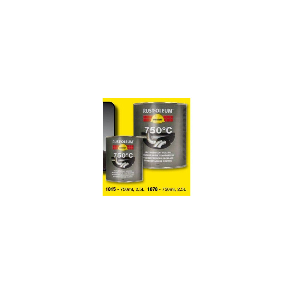 Rust-Oleum 1078.2.5 Hard Hat Topcoat Heat Resistant, For Temperatures Up To 750 Degree C, Black