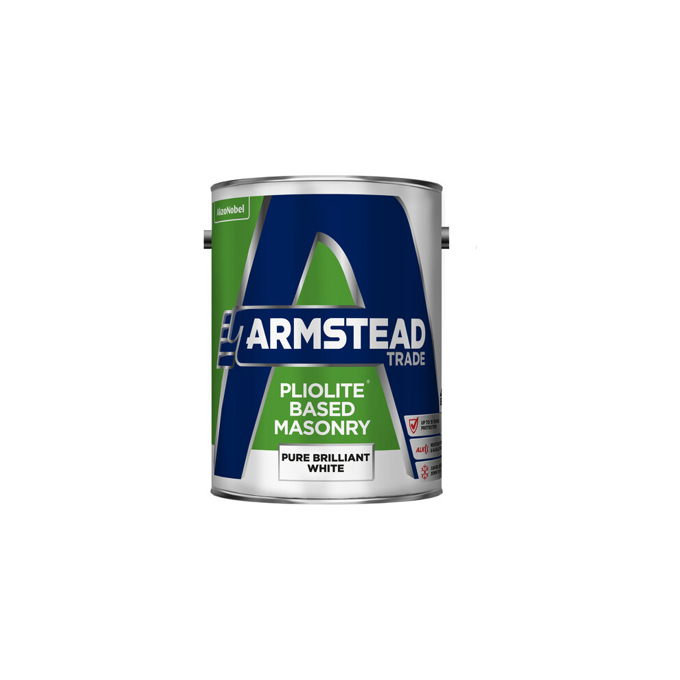 Armstead Trade Pliolite Masonry Paint Brilliant White 5 Litres - Image 4