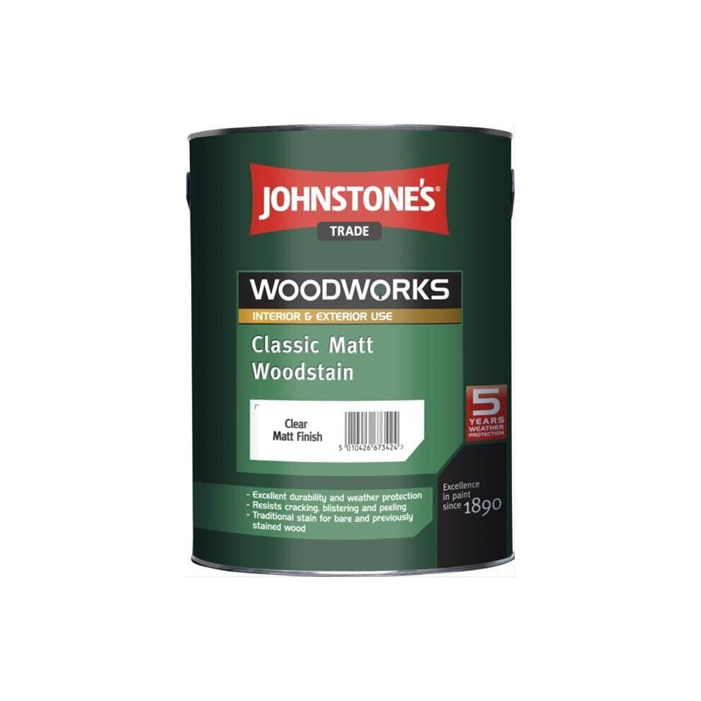 2.5LTR - JOHNSTONE'S WOODWORKS MATT WOODSTAIN WALNUT