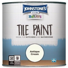 Johnstones Revive Tile Paint Antique Cream 750ml - Gloss Finish, No Primer, Tile Refresh (390305)