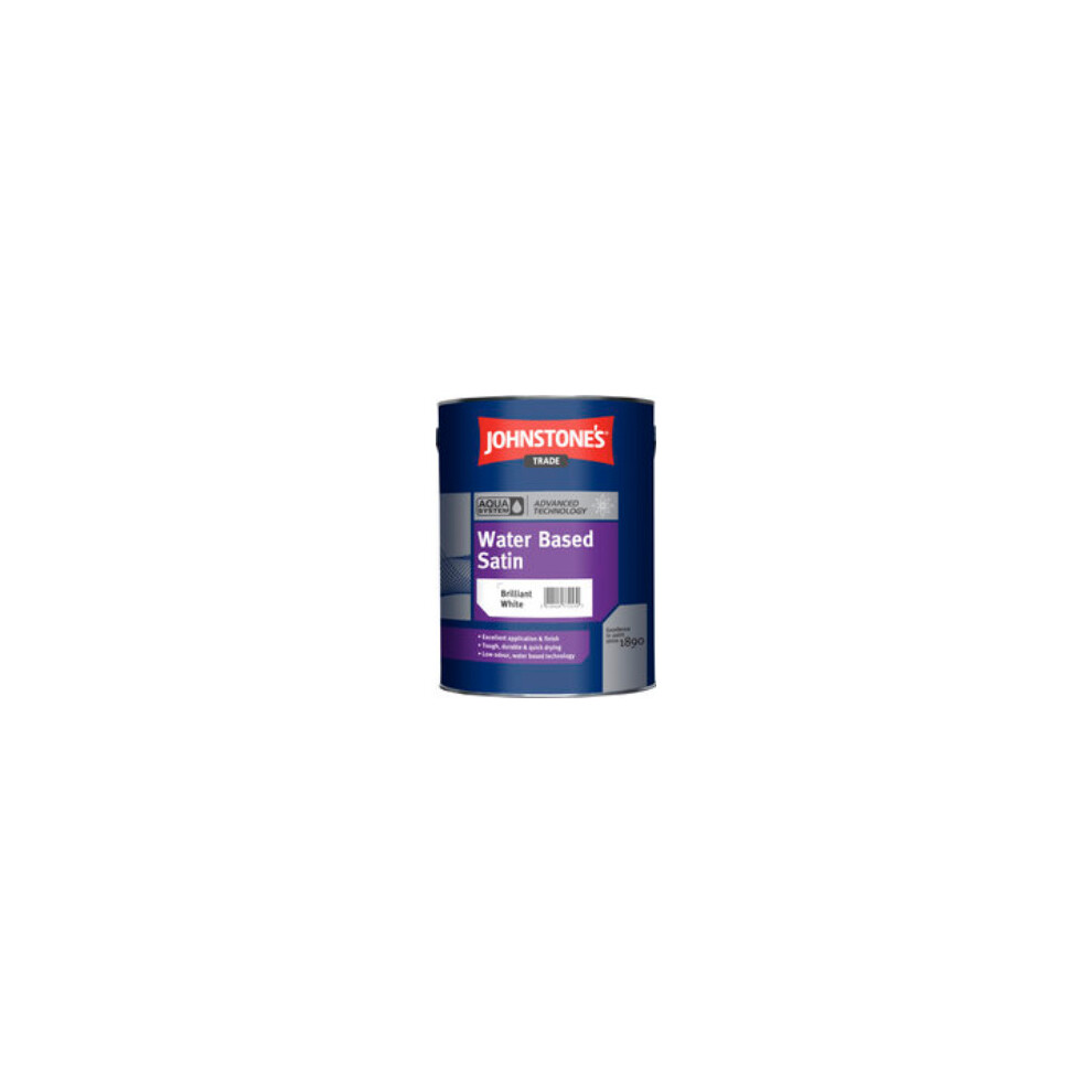 Johnstone's Trade Aqua Water Based Satin Brilliant White 1L With Avenue Touch Up Brush | 307665 - Image 6