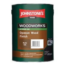 5 LTR JOHNSTONE'S WOODWORKS OPAQUE WOOD FINISH SATIN WHITE