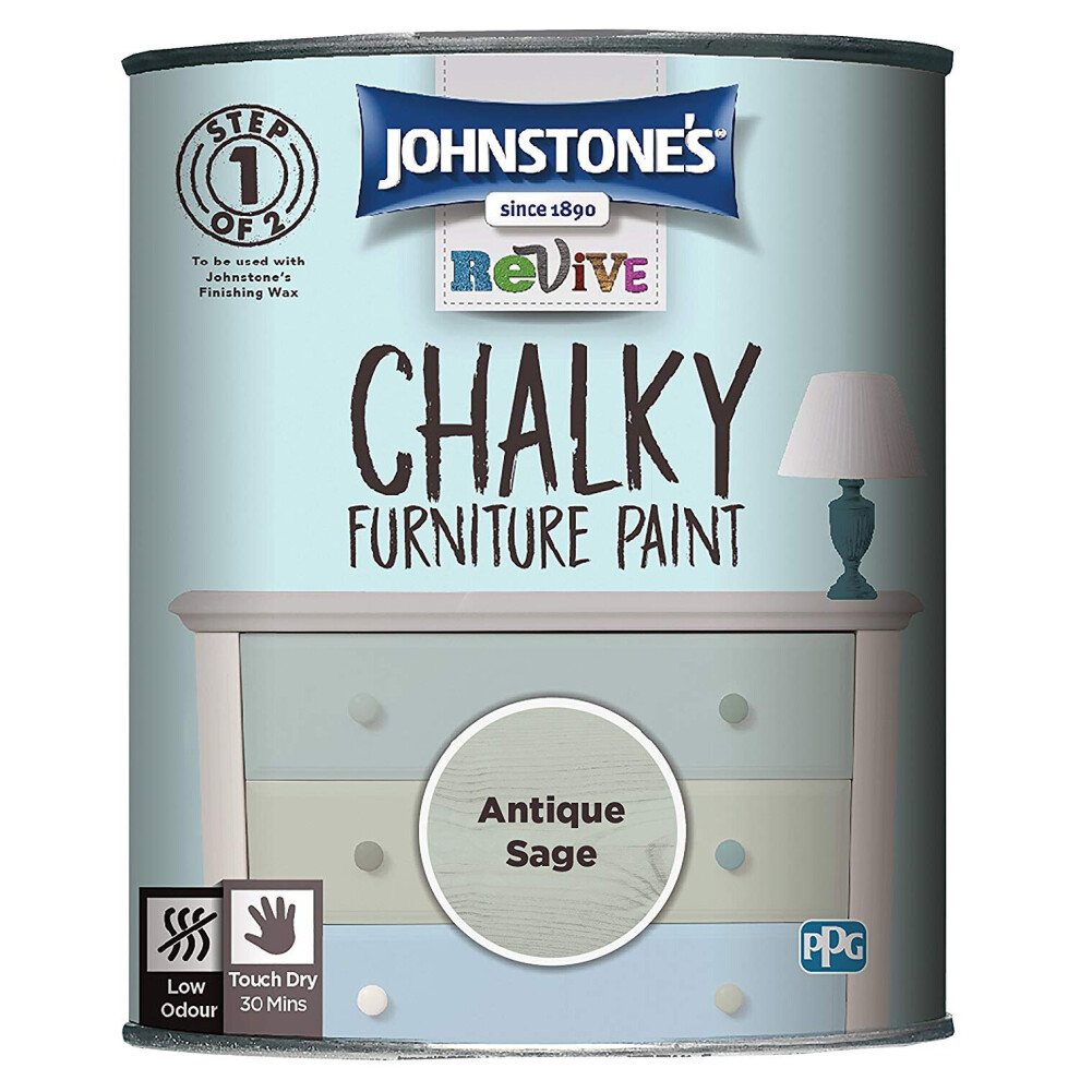 Johnstone's 386497 Revive Chalky Furniture Paint, Antique Sage