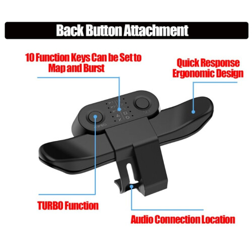 Latest Extended Gamepad Rear Paddles With Turbo Key for PS4 Controller 2