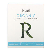 Rael, Wipes Corporais de Algodão Orgânico, Sem Fragrância, 10 Wipes Embalados Individualmente