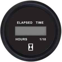 Faria 12835 Euro 2" Hourmeter Gauge Digital - 12-32 VDC, 2"