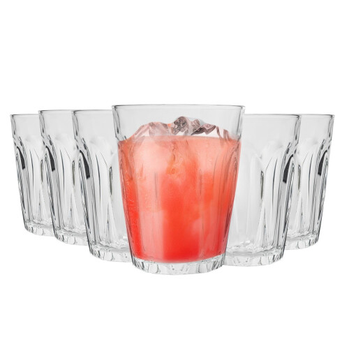Duralex Duralex Provence Glass Juice Water Tumblers Glasses Set 220ml x12