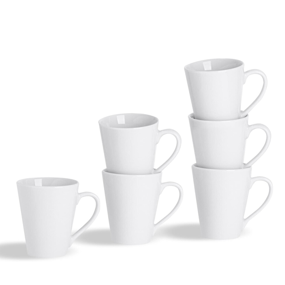 Classic White Latte Mugs - 285ml - Pack Of 12