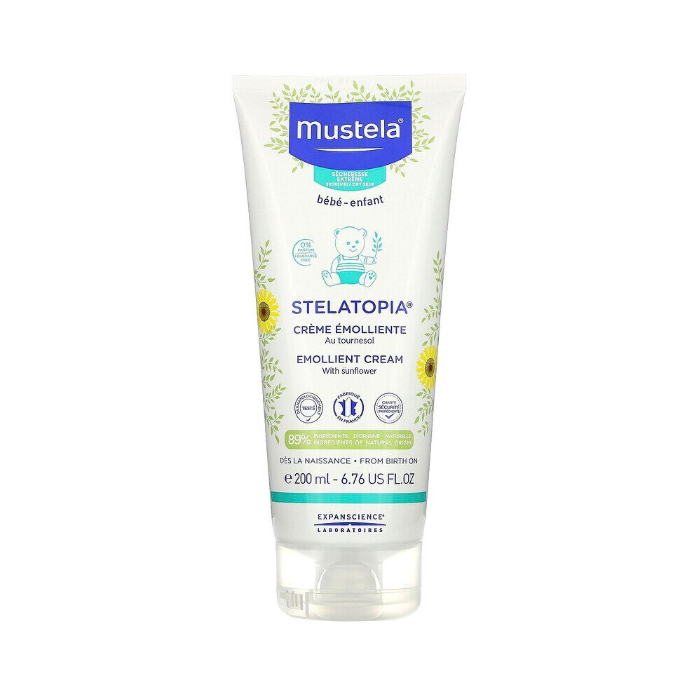Mustela, Stelatopia, Emollient Cream with Sunflower, Fragrance Free