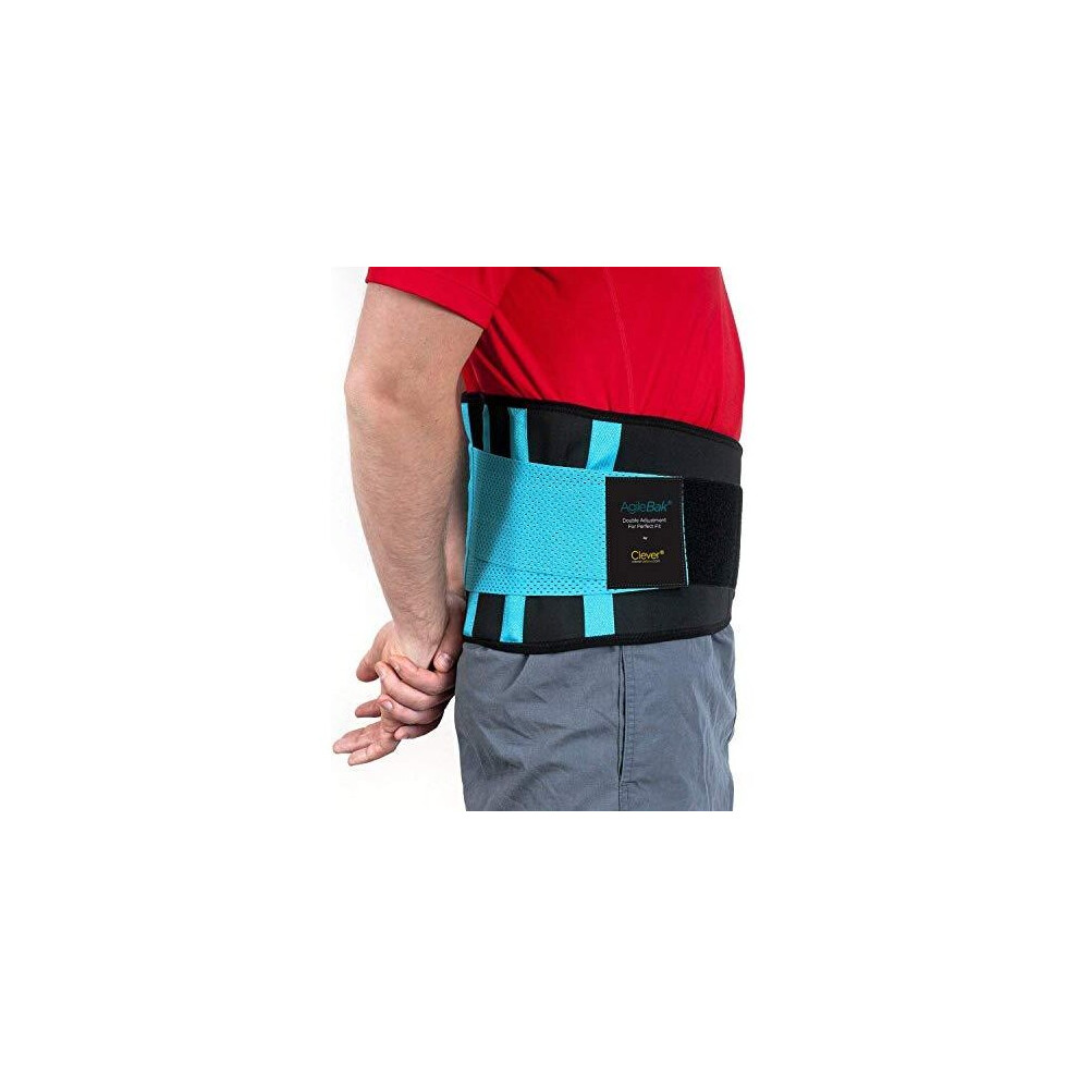 Clever Yellow Back Support Belt, Lower Back Brace - the Only Certified Medical-Grade Belt for Pain Relief and Injury Prevention, AgileBak