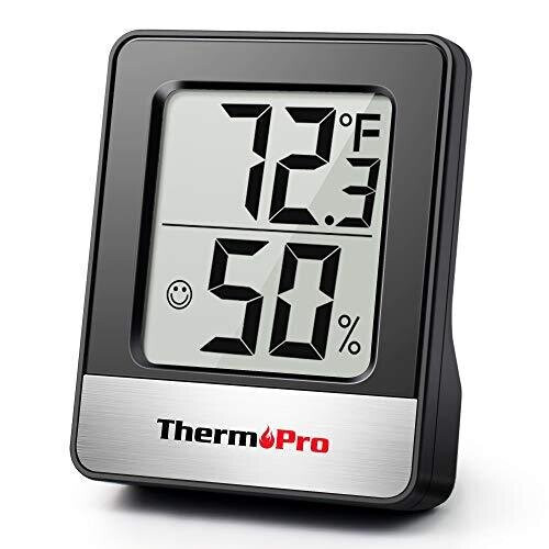 ThermoPro TP49 Digital Indoor Hygrometer Mini Room Thermometer Temperature Monitor and Humidity Meter for Home Office Air Comfort Reptile Thermomete