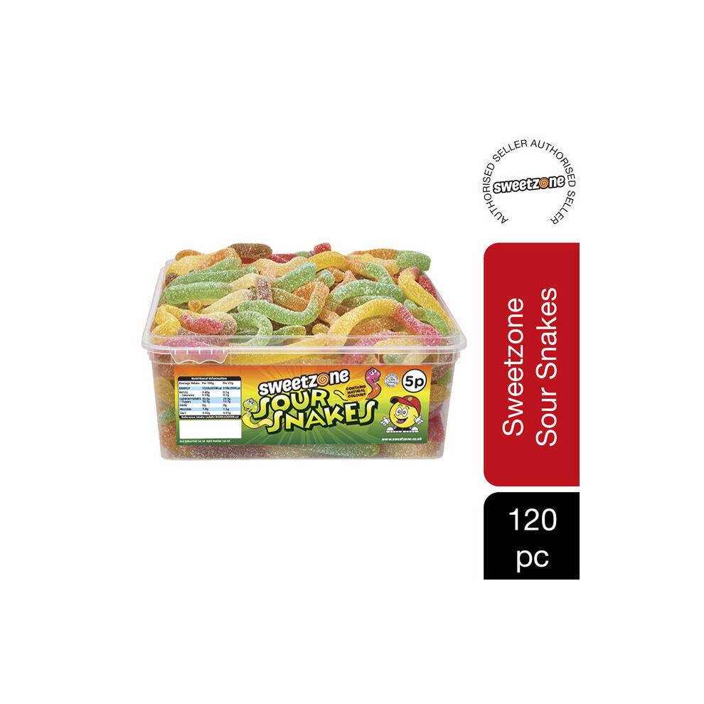 Sweetzone Sour Snakes 740G Tub Of Hmc Approved 100% Halal Sweets
