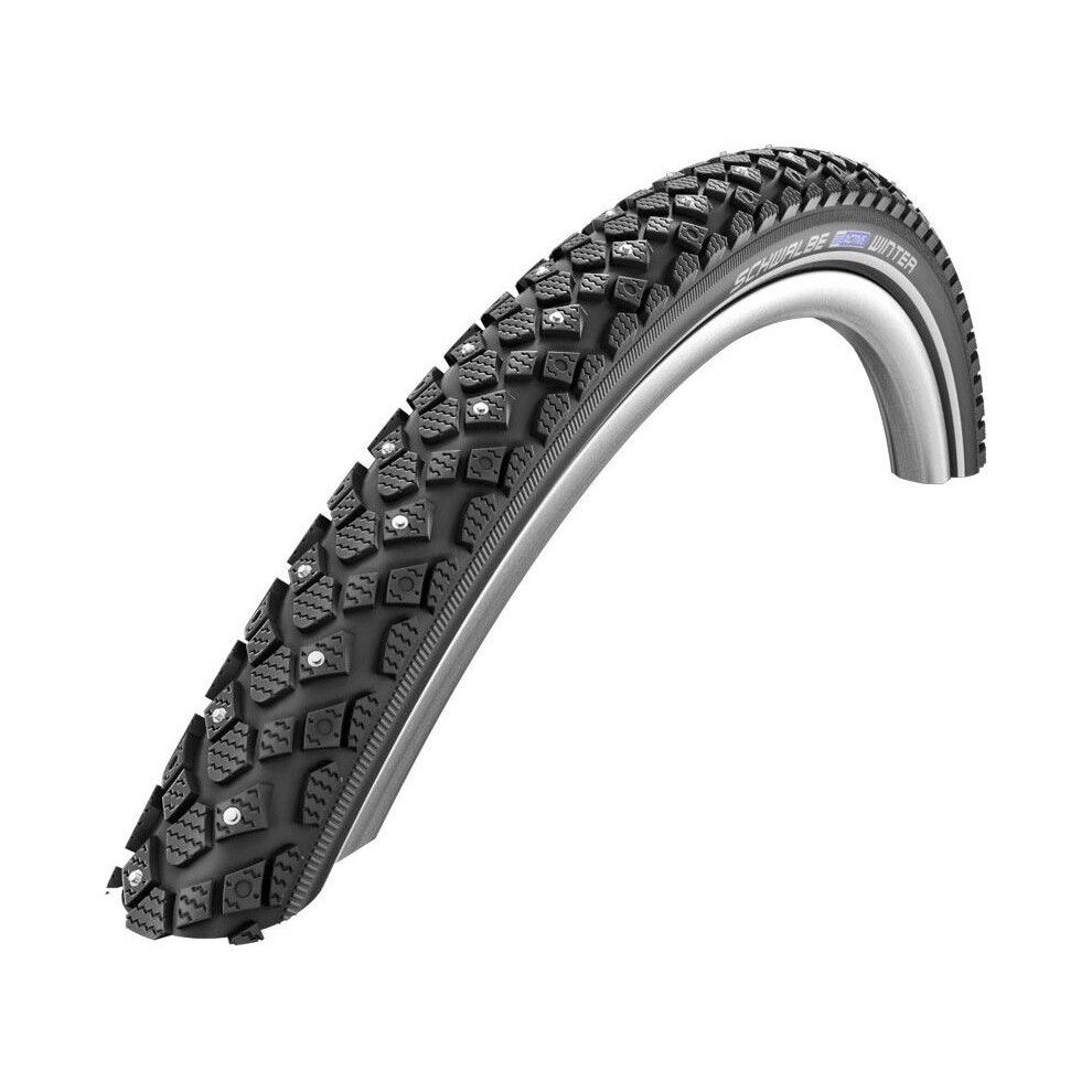 Schwalbe: Winter Kevlar Guard Active Line Winter Compound Rigid in Black-BLACK -26 X 1.75"