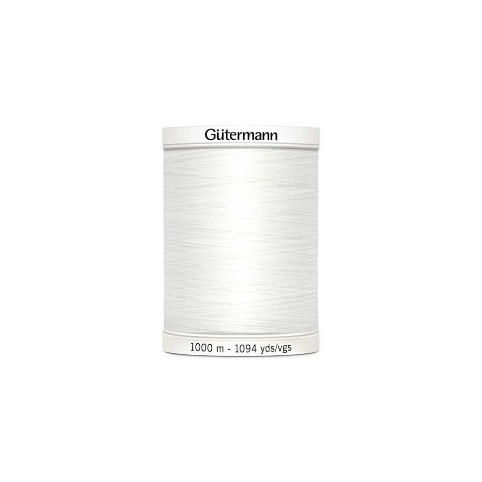 Gutermann Sew-All Thread, Polyester, White, 1000 m
