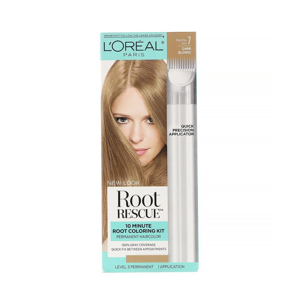 L'Oreal, Root Rescue, 7 Dark Blonde, 1 Application