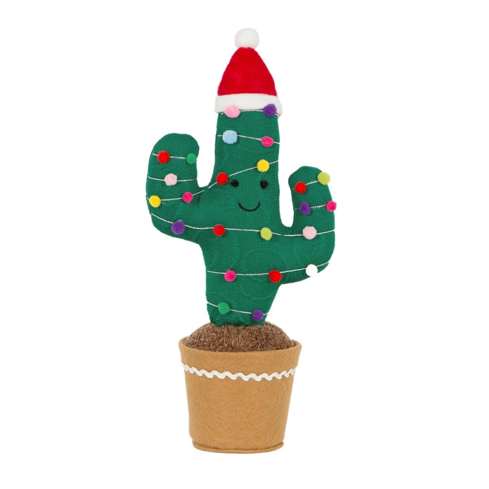 Sass & Belle Knitted Festive Cactus Christmas Decoration