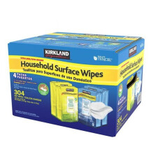 Kirkland Signature Household Surface Wipes Extra Large - Case of 4 Pack, 304 Wet Wipes