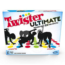 Twister Ultimate: Bigger Mat, More Coloured Spots, Family, Kids Party Game Age 6+; Compatible with Alexa (Amazon Exclusive)
