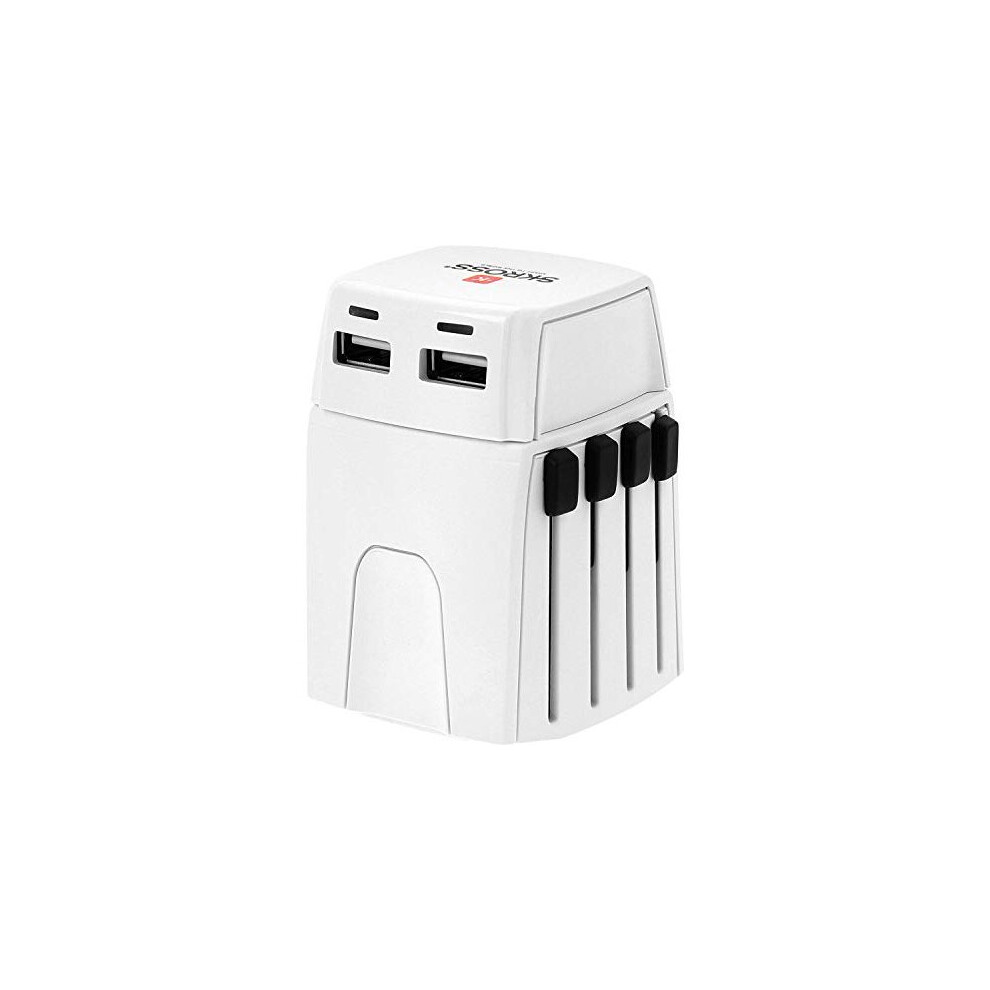 Skross 44722 World Adapter Muv Micro Usb - Suitable For Unearthed Devices (2-Pole) With An Integrated Dual Usb Charger 7640166320609