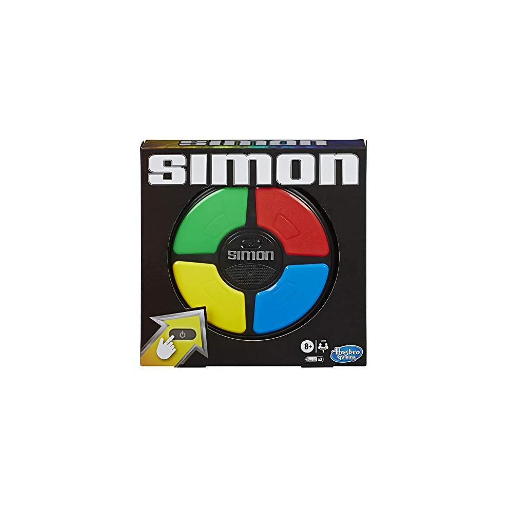 Hasbro Gaming Simon Handheld Electronic Memory Game With Lights And Sounds For Kids Ages 8 And Up