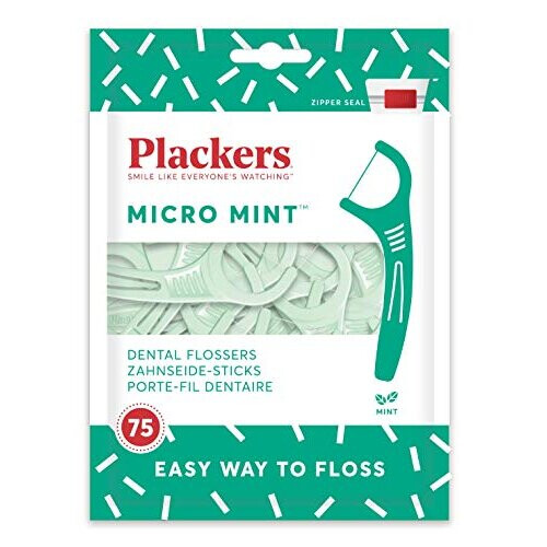 Plackers Dental Flossers Micro Mint 75ct
