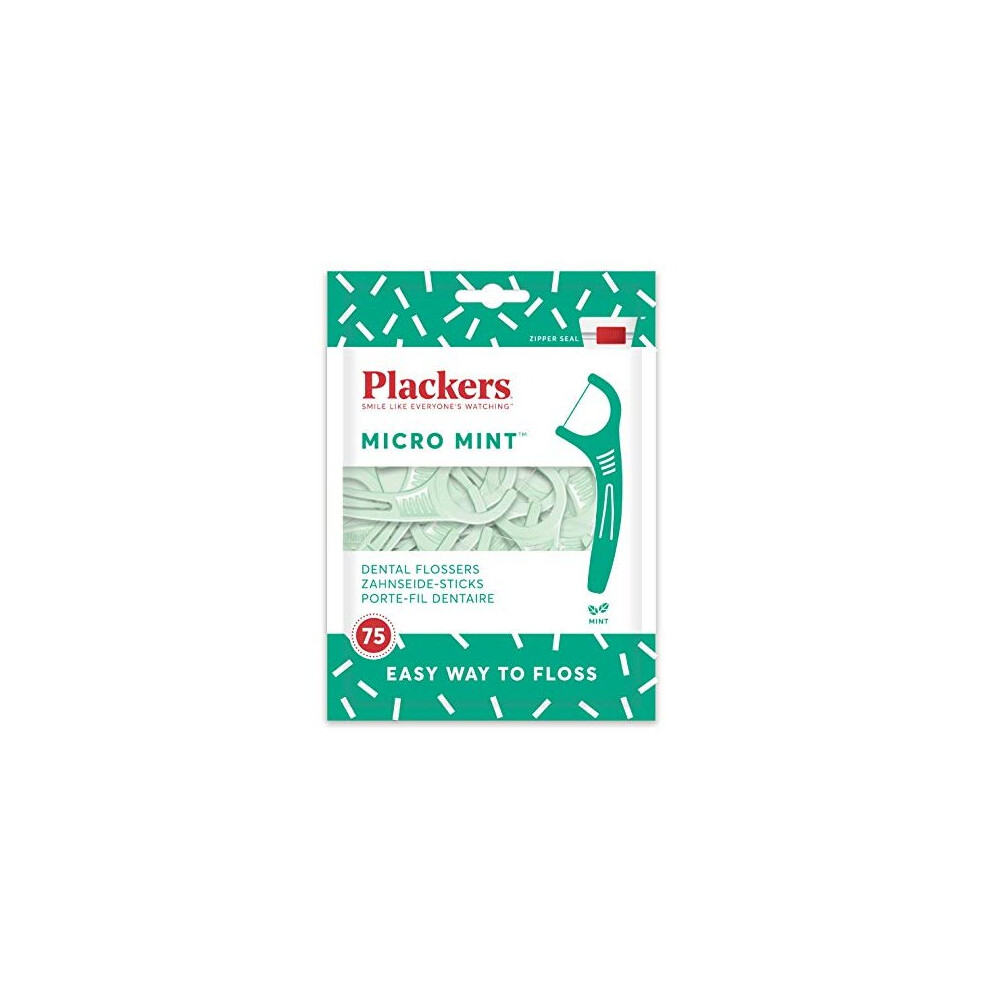 Plackers Dental Flossers Micro Mint 75ct