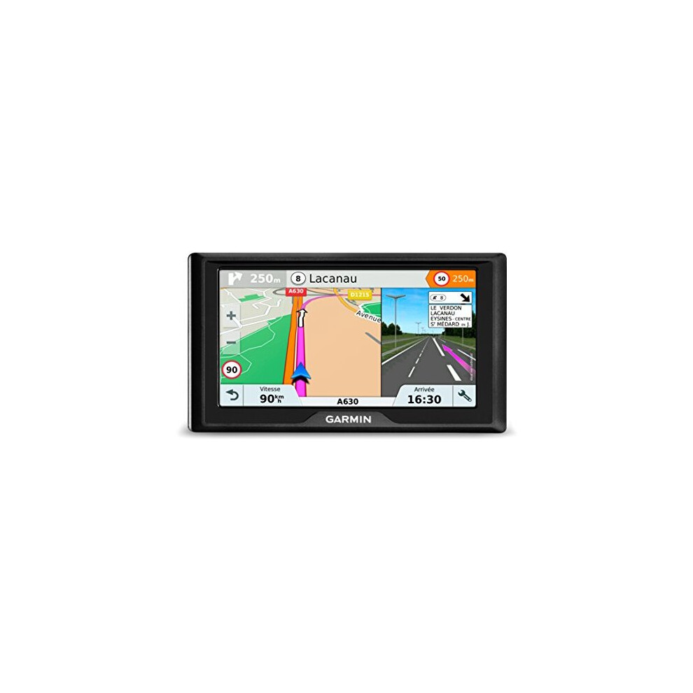 Garmin Drive 61LMT-S 6-Inch Sat Nav with Lifetime Map Updates for UK, Ireland, Full Europe and Free Live Traffic - Black (Renewed)