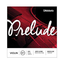 D'Addario Prelude Set di corde per violino scala 4/4 tensione media - J810 4/4M - Nucleo in acciaio solido tono caldo Economico e durevole - Scel