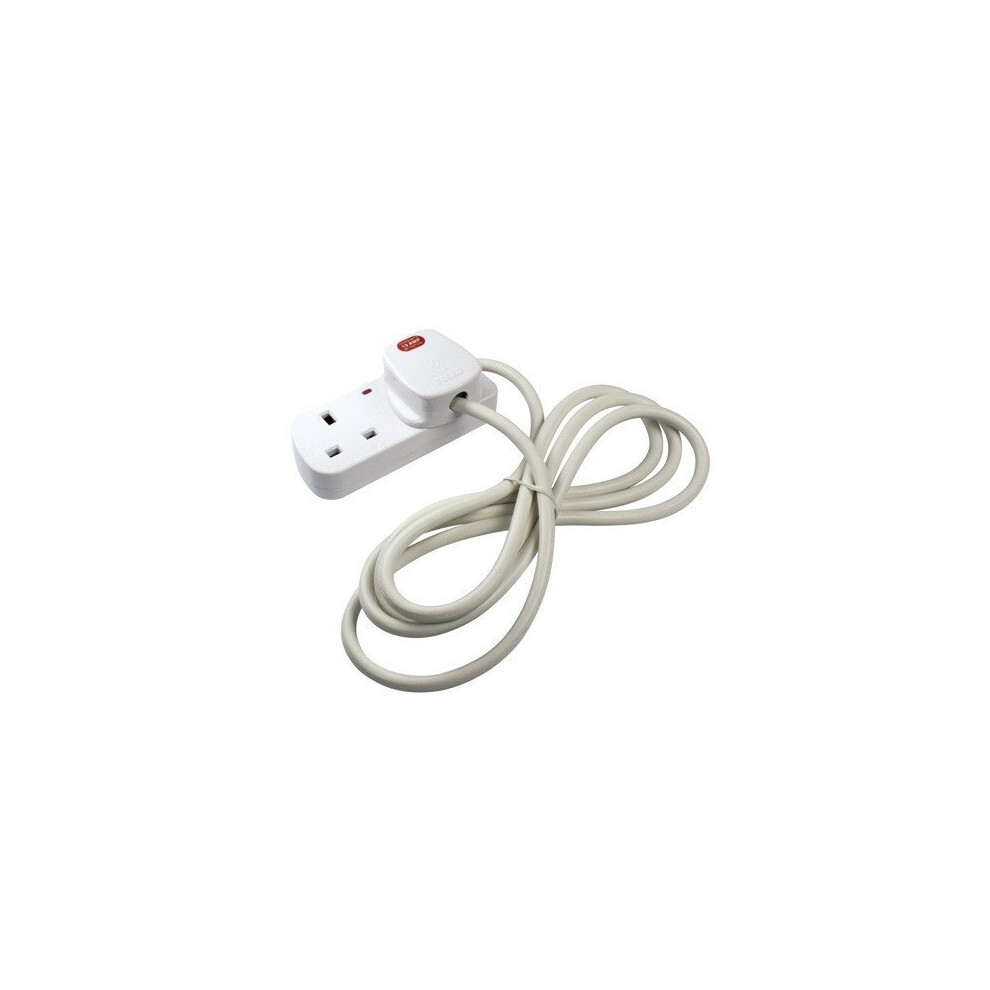 Ced Ts2213m Extension Lead, 2-Way, White 5027825700934