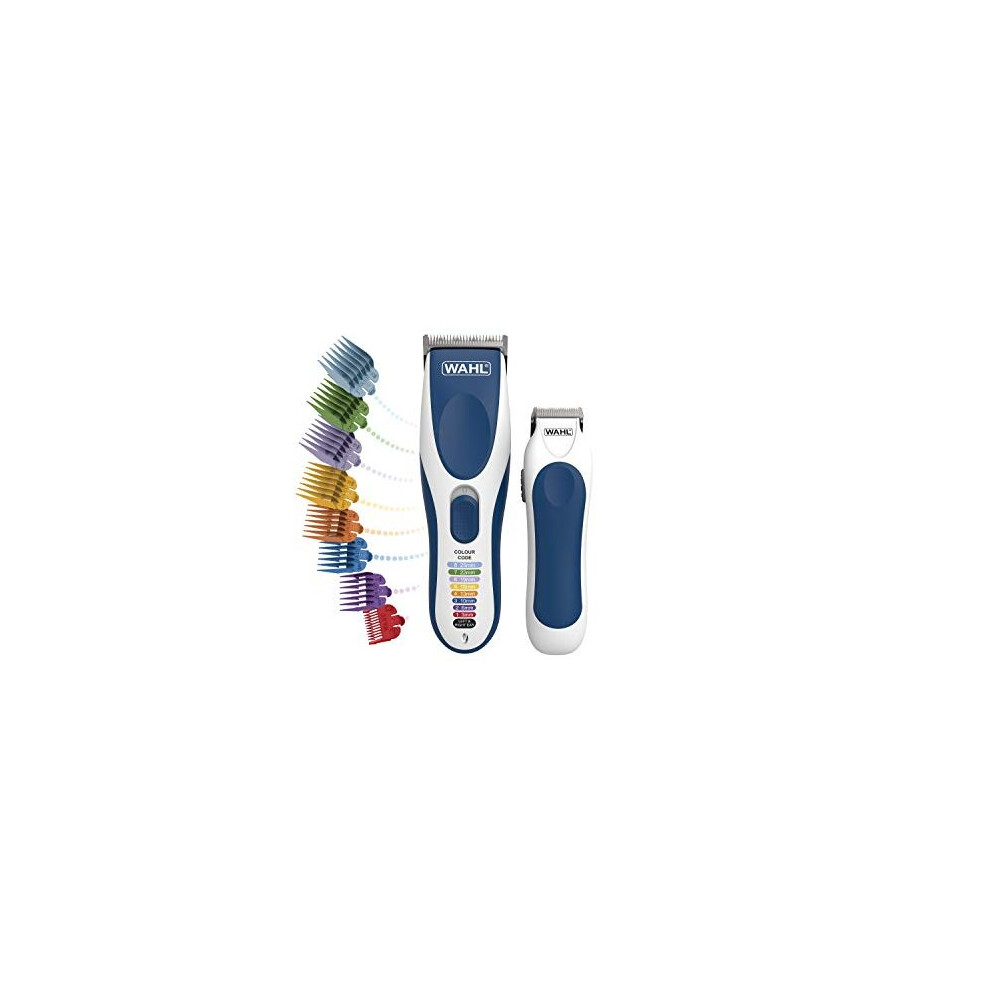 Wahl Hair Clippers for Men, Colour Pro Cordless Combi Kit Head Shaver Men's Hair Clippers with Beard Trimmer Men and Colour Coded Clipper Guides