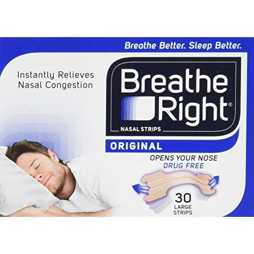 Breathe Right Congestion Relief Nasal Strips Original Large 30s