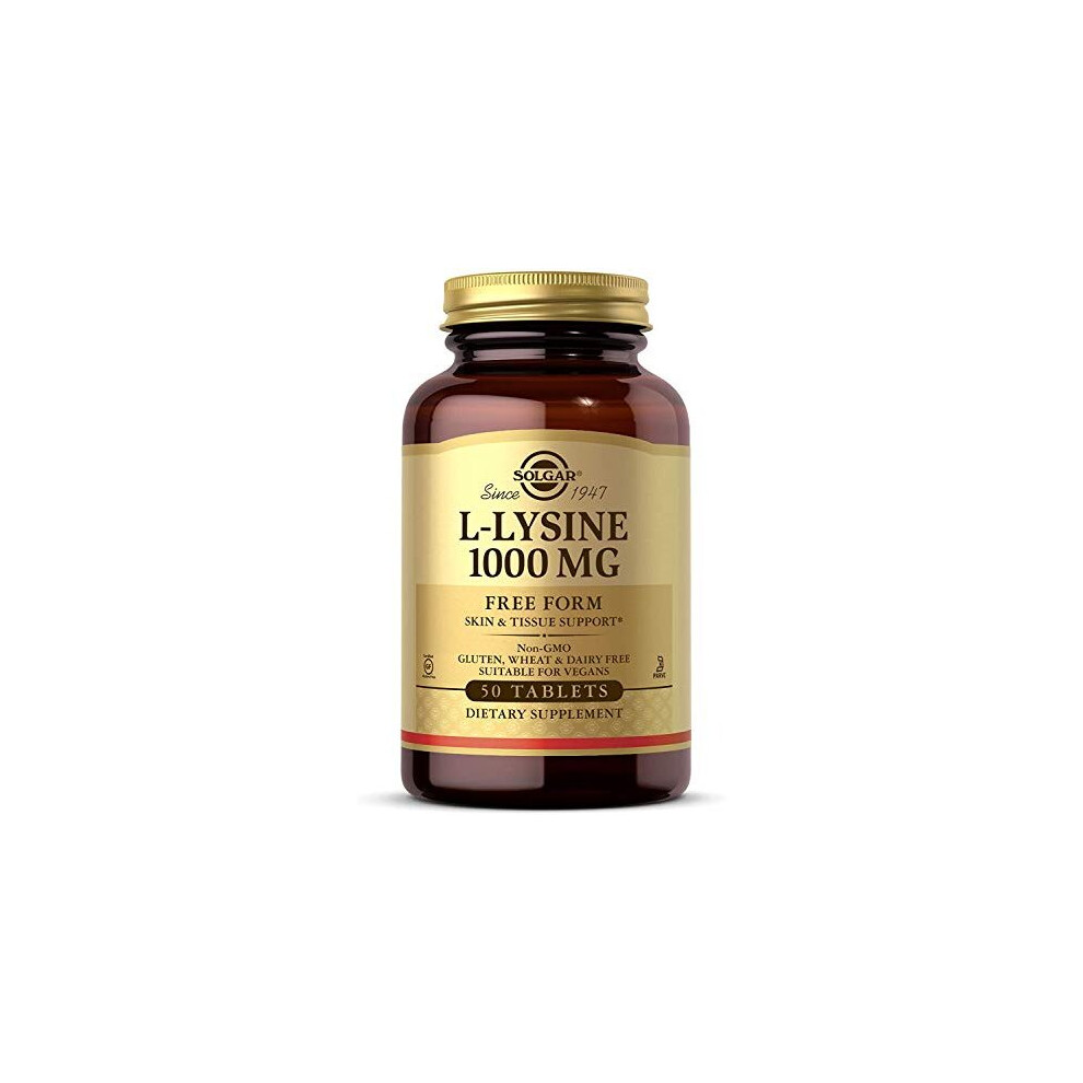 Solgar L-Lysine 1000 mg Tablets - Pack of 50