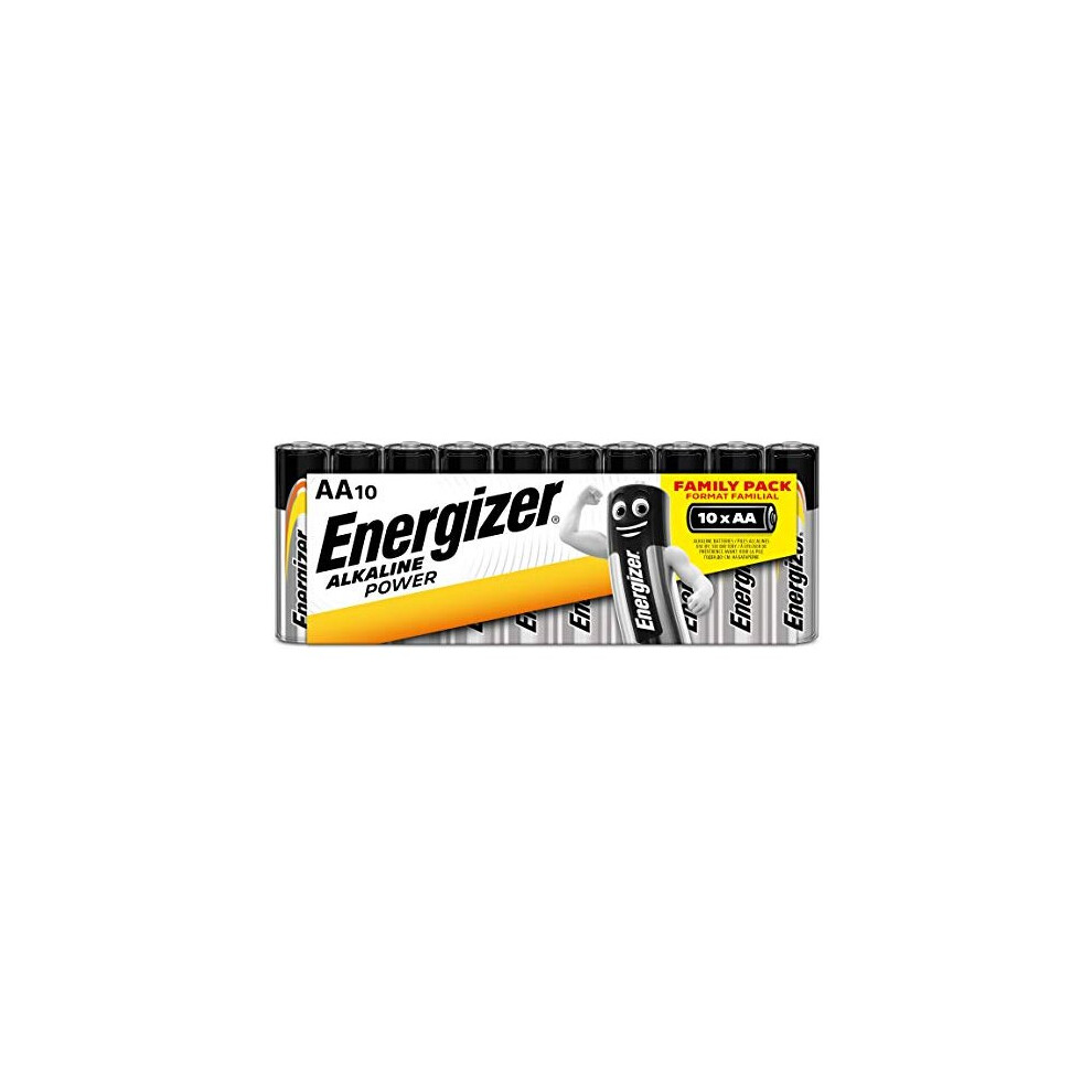 Energizer AA Batteries, Alkaline Power Double A Batteries, 10 Pack