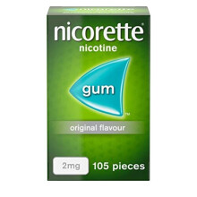 Nicorette Gum - Original Flavour - A Fresh-Tasting Way to Stop Smoking - Nicotine Chewing Gum - 2mg, 105 Pieces