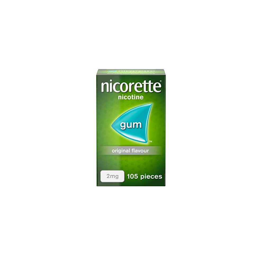 Nicorette Gum - Original Flavour - A Fresh-Tasting Way to Stop Smoking - Nicotine Chewing Gum - 2mg, 105 Pieces