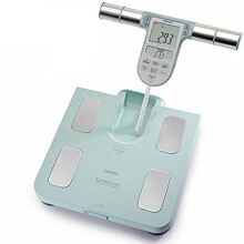 OMRON BF511 Clinically Validated Full Body Composition Monitor with 8 high-precision sensors for hand-to-foot measurement - Turquoise
