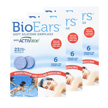 BioEars Soft Silicone Earplugs with ACTIValoe. Premium silicone. Protection from Water and Noise. (18 Pairs)