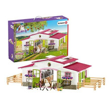 Schleich Horse Club 42344 Riding Centre with Rider and Horses Figurine