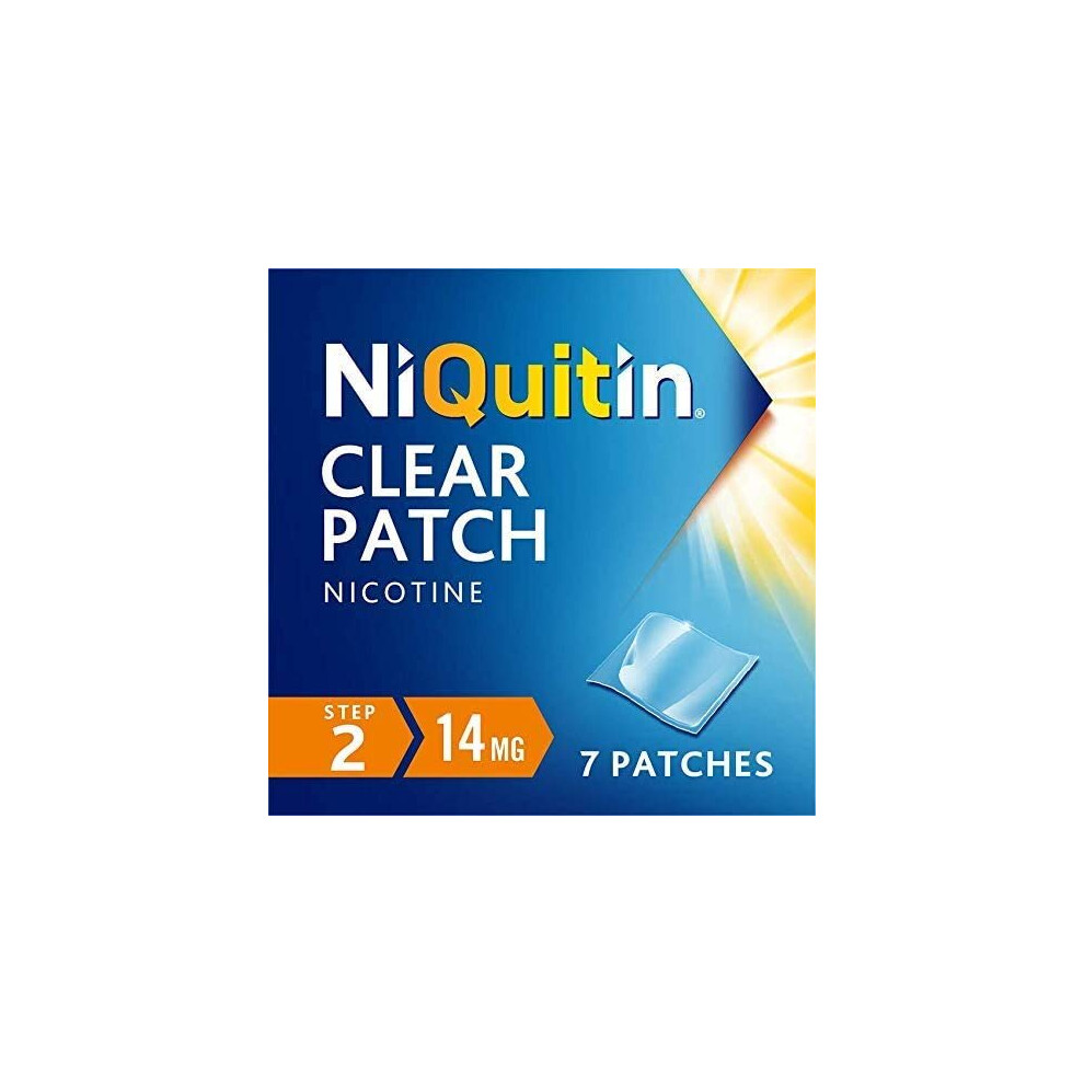 NiQuitin Clear Patch - Step 2 14 mg, 7 Patches - Stop Smoking Aid