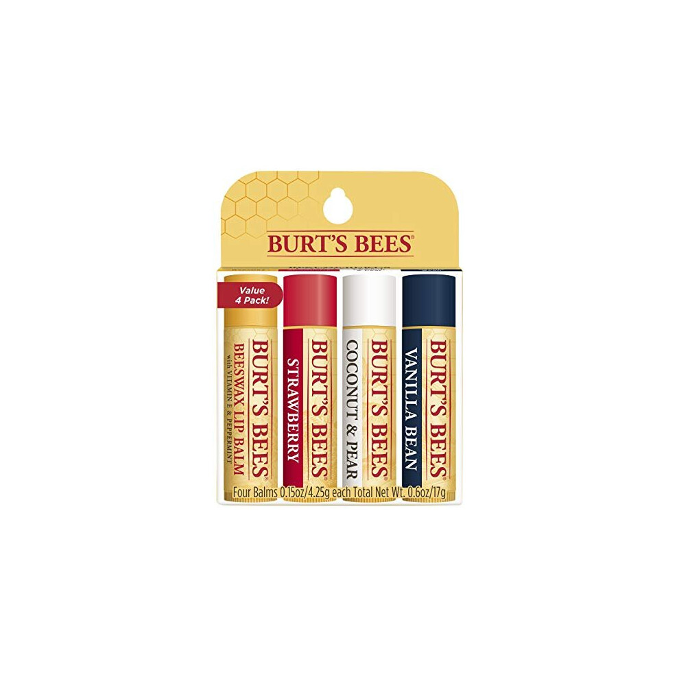 Burt's Bees Balms 100 Percent Natural Gift Set, Pack of 4
