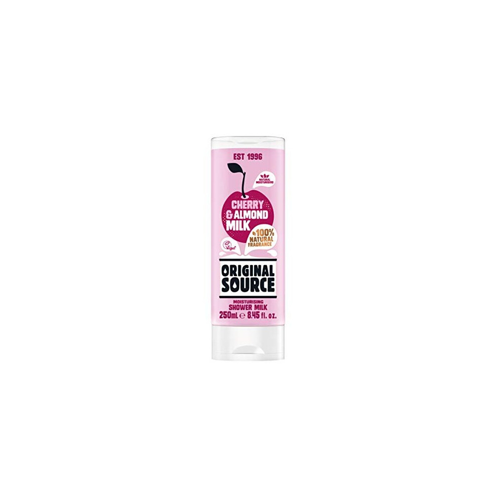 Original Source Vegan Cherry and Almond Shower Milk with Natural Fragrance, (250 ml x 6 Bottles), 100103434