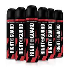 Right Guard Total Defence 5 Original 48h Anti-Perspirant Spray for Men - 6 x 250 ml
